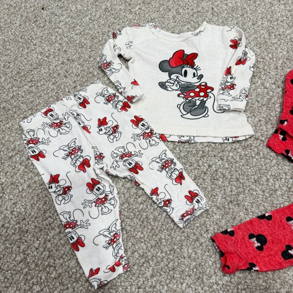 Disney Baby Minnie Mouse Pajama Set‎ Size 12 Months